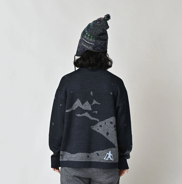 45R Indigo Supima Aspen Jacquard 908 Turtleneck
