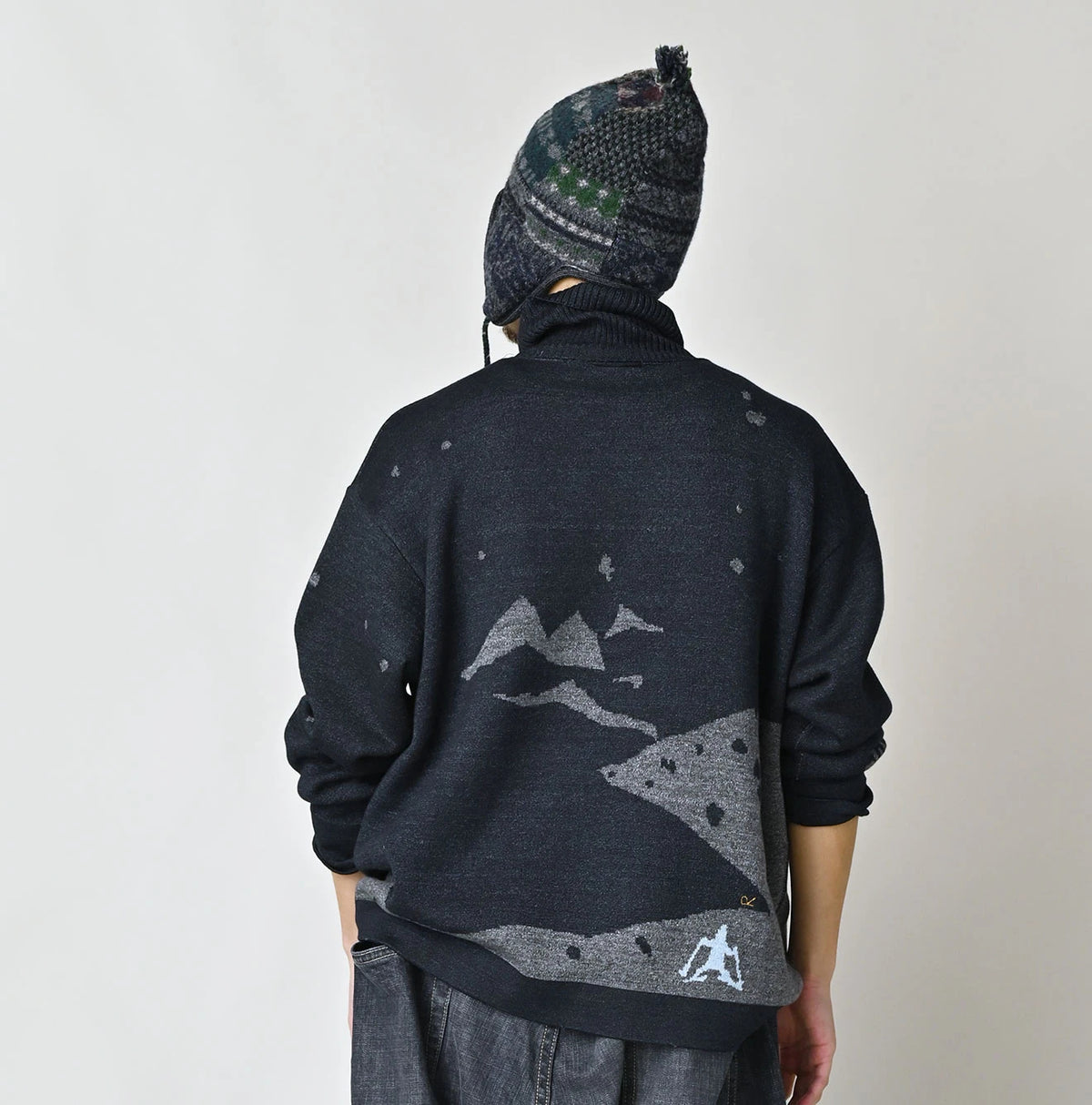 45R Indigo Supima Aspen Jacquard 908 Turtleneck - Image 9