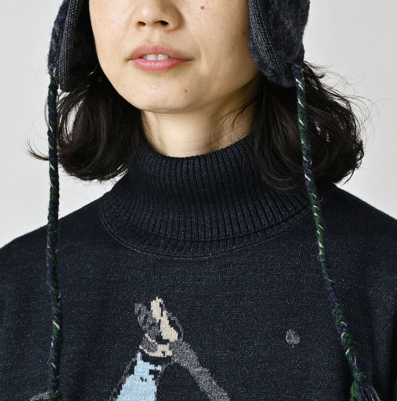 45R Indigo Supima Aspen Jacquard 908 Turtleneck - Image 10