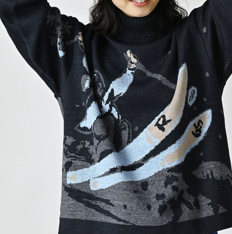 45R Indigo Supima Aspen Jacquard 908 Turtleneck - Image 11