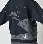 45R Indigo Supima Aspen Jacquard 908 Turtleneck