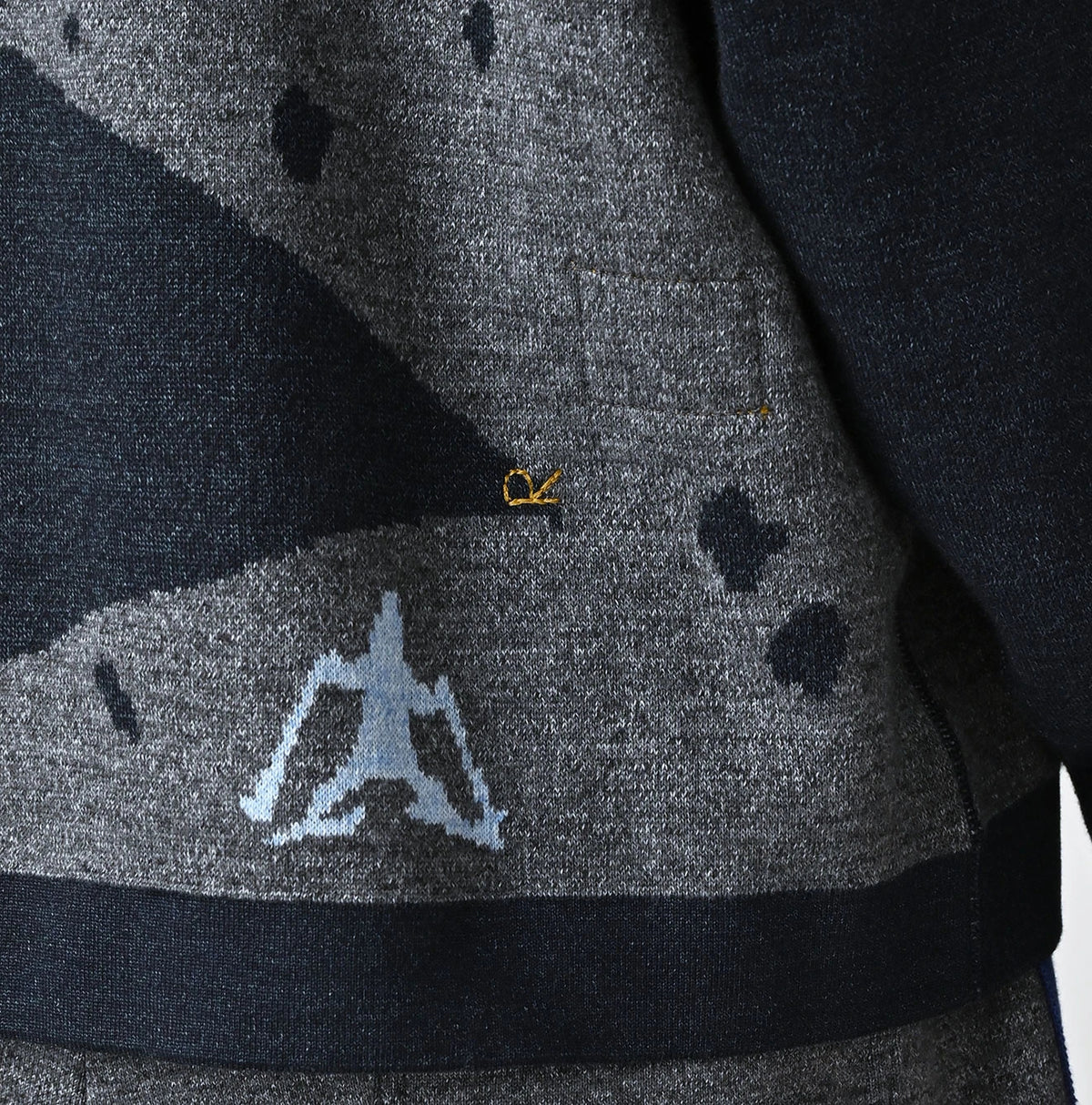45R Indigo Supima Aspen Jacquard 908 Turtleneck