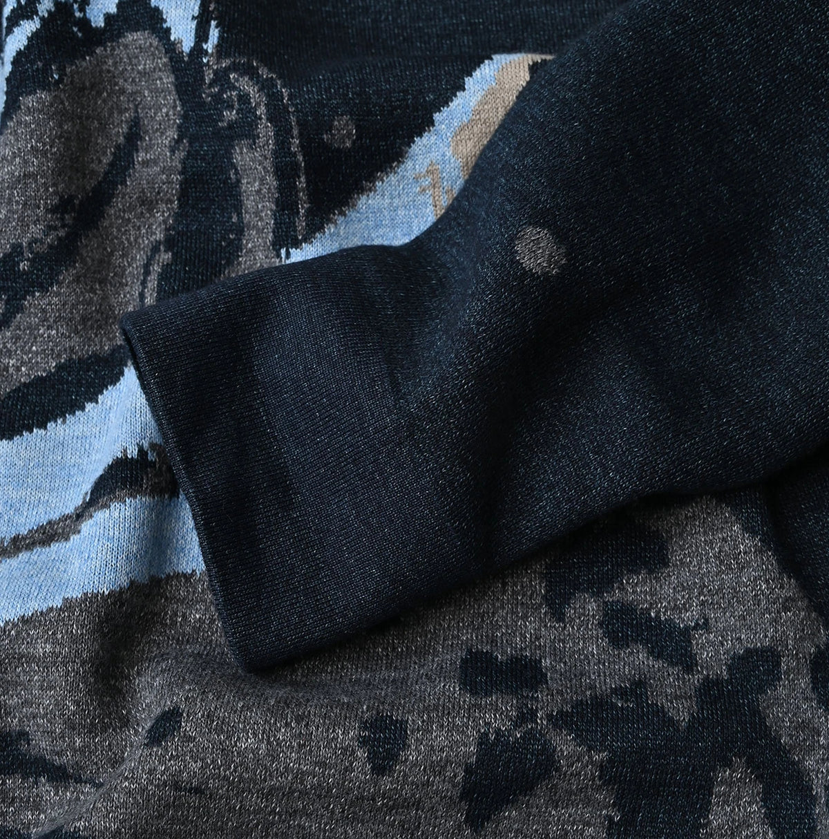 45R Indigo Supima Aspen Jacquard 908 Turtleneck - Image 22