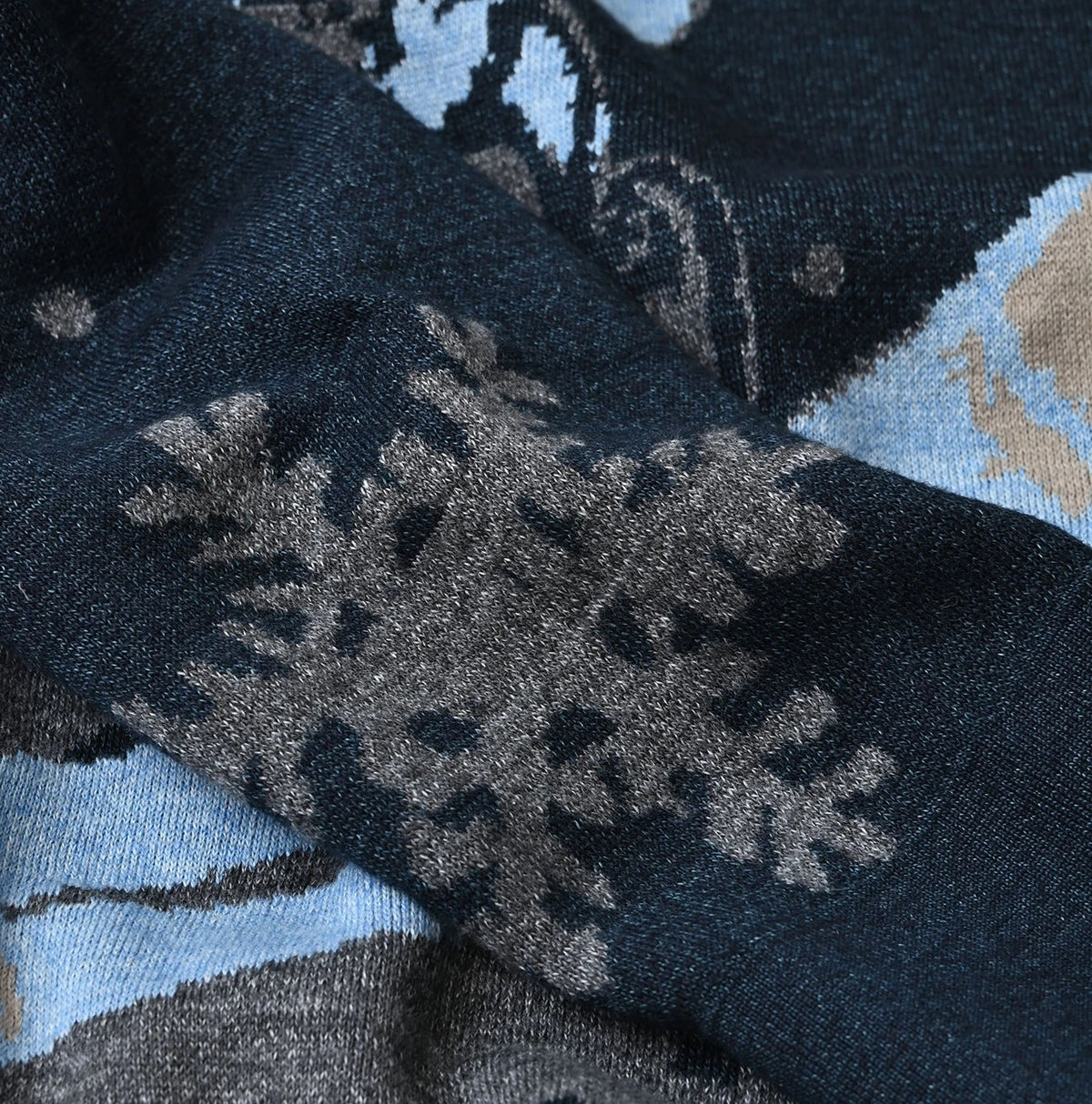 45R Indigo Supima Aspen Jacquard 908 Turtleneck