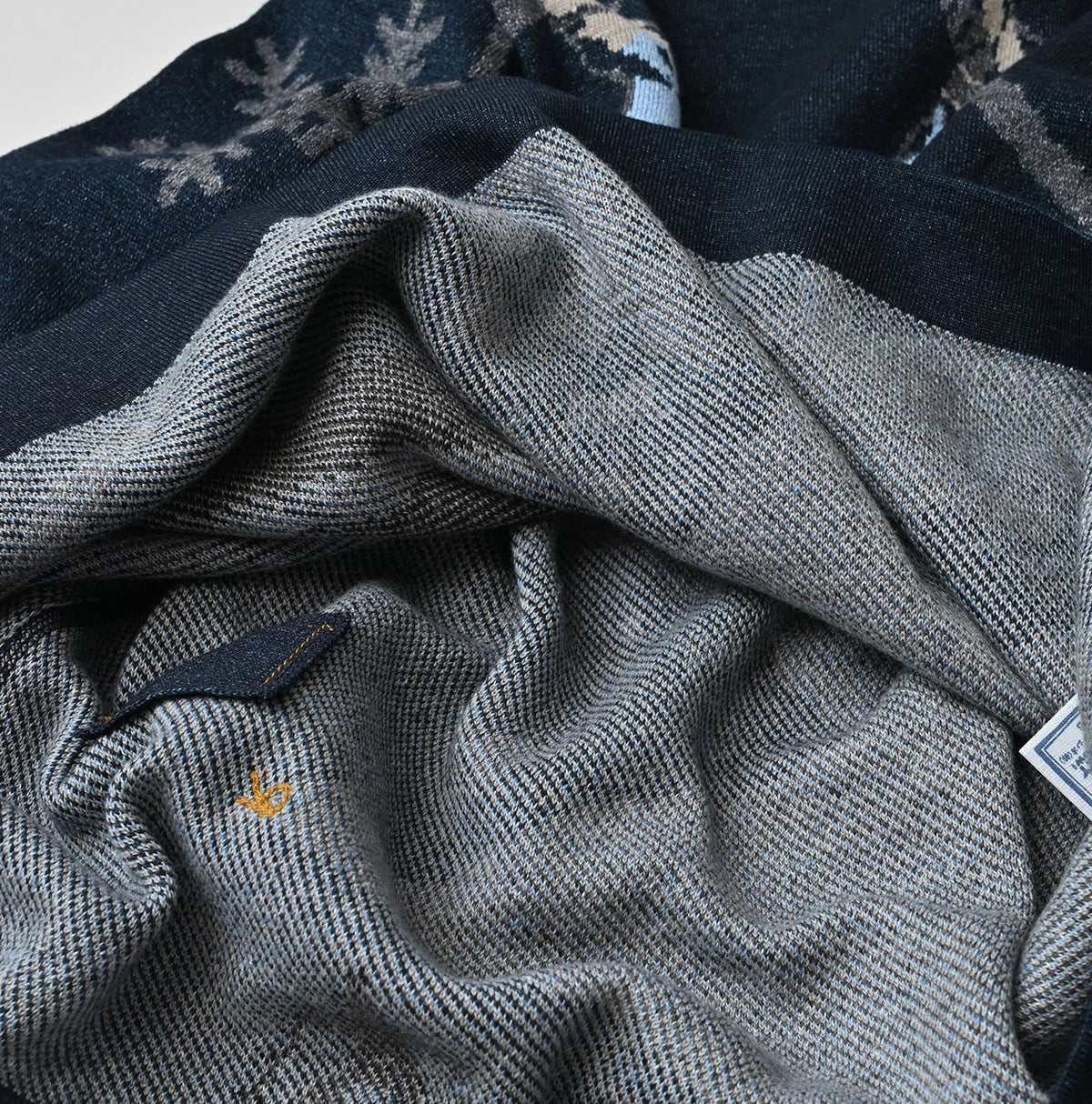 45R Indigo Supima Aspen Jacquard 908 Turtleneck - Image 25