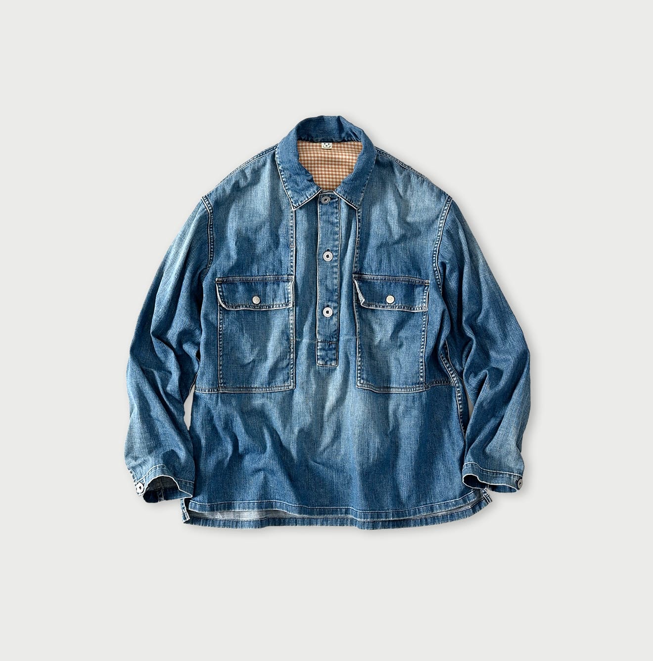 45R 45 Petit Denim Bush Shirt Distressed