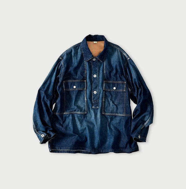 45R 45 Petit Denim Bush Shirt Distressed