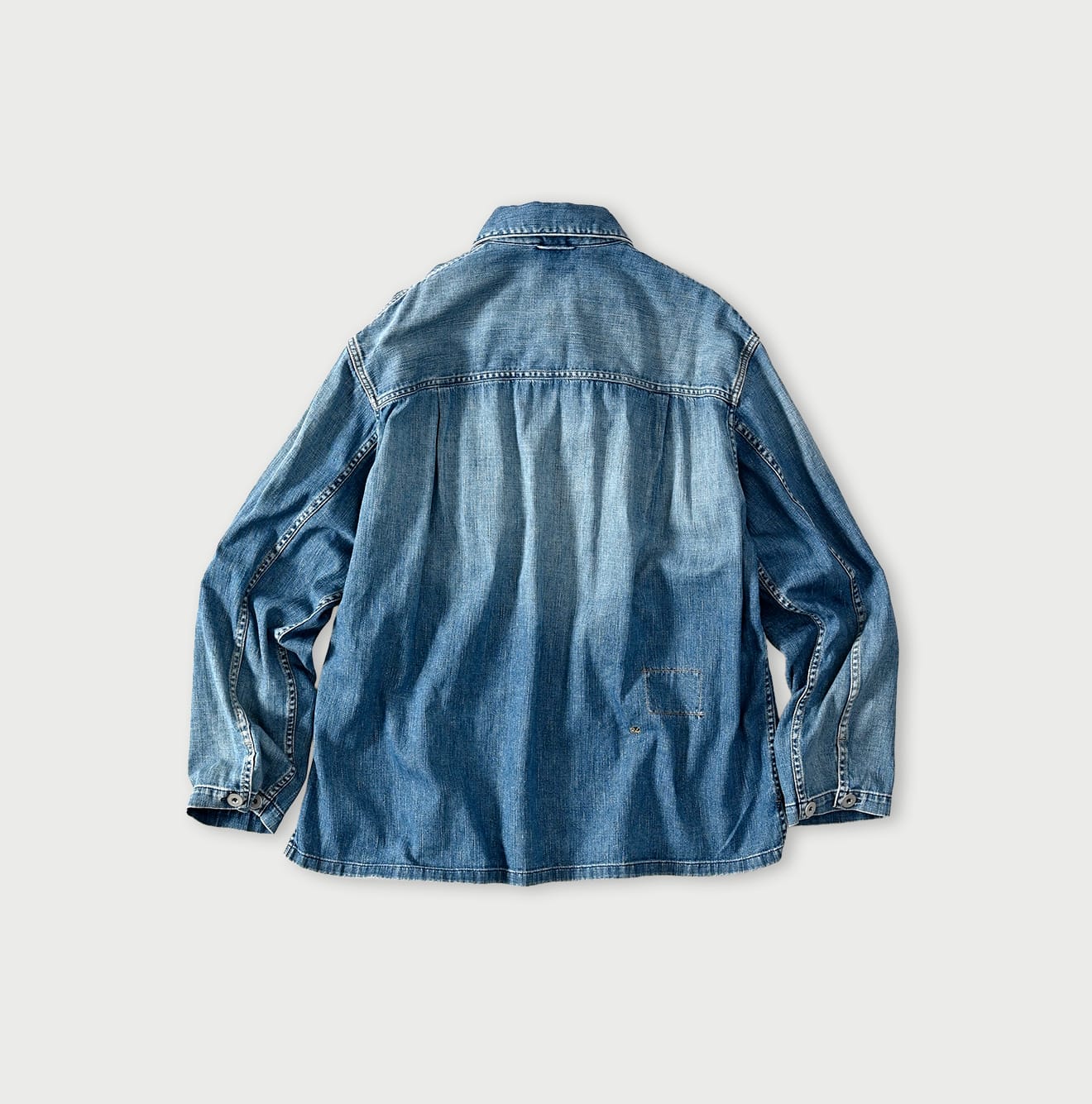 45R 45 Petit Denim Bush Shirt Distressed - Image 17