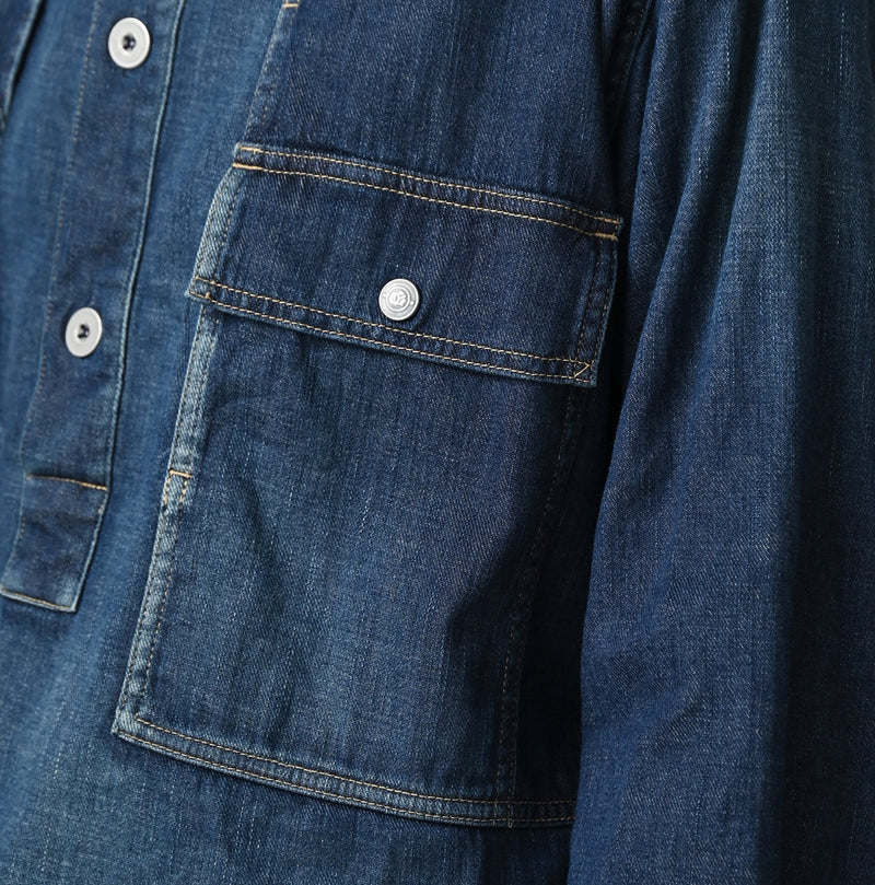 45R 45 Petit Denim Bush Shirt Distressed - Image 13