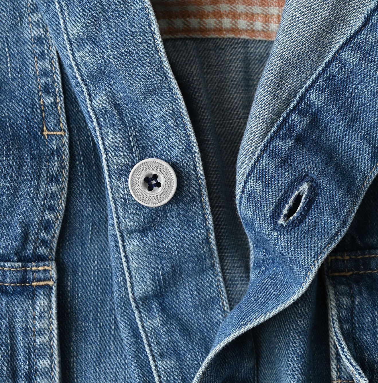 45R 45 Petit Denim Bush Shirt Distressed - Image 18