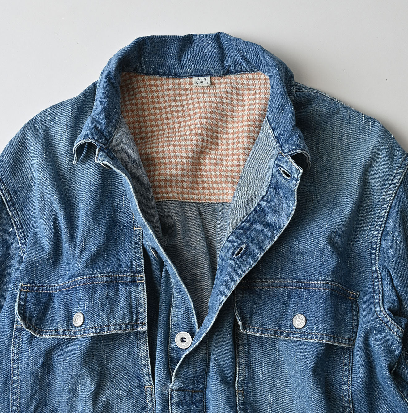 45R 45 Petit Denim Bush Shirt Distressed