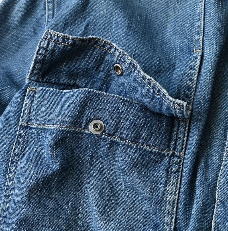 45R 45 Petit Denim Bush Shirt Distressed