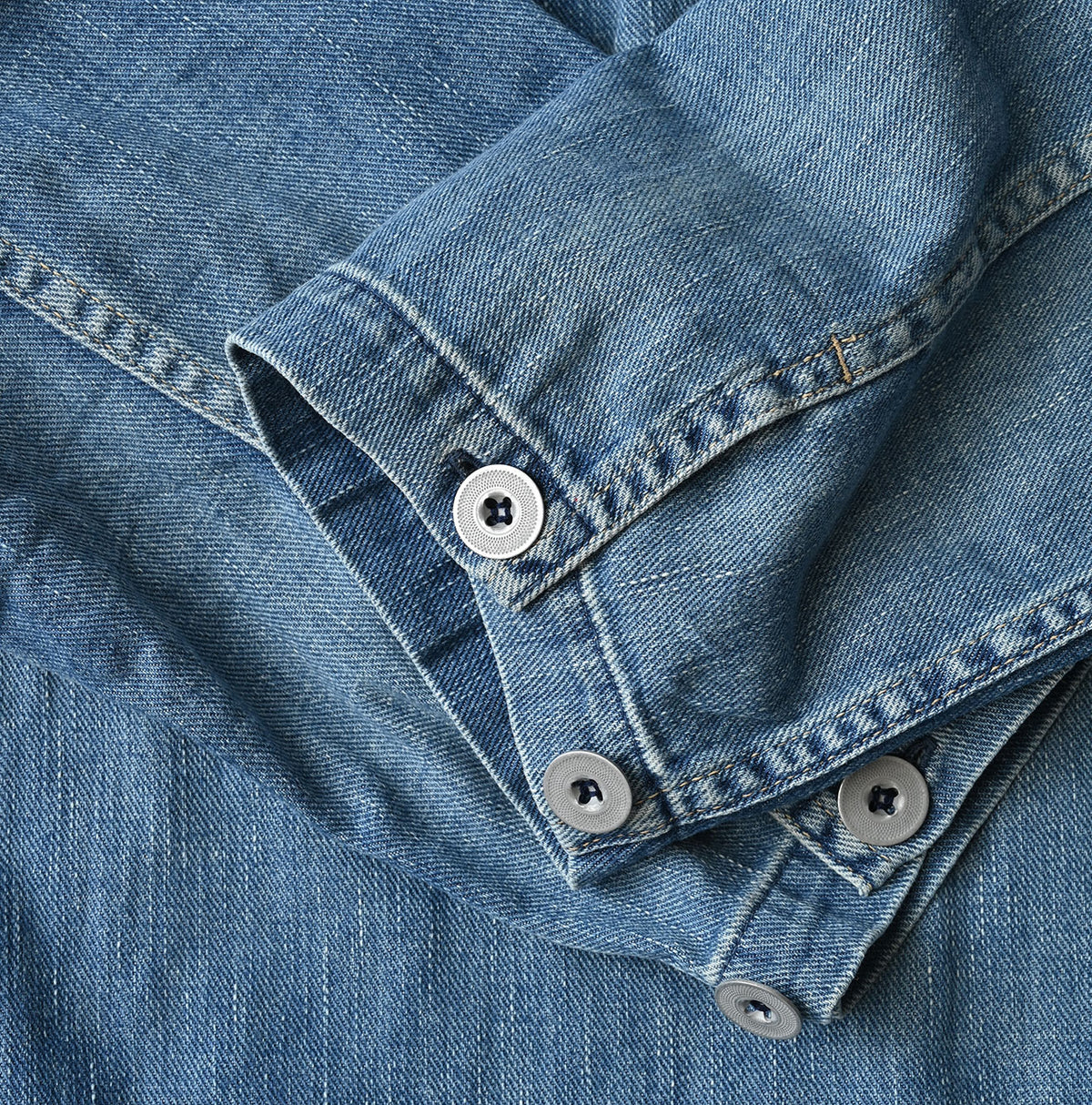 45R 45 Petit Denim Bush Shirt Distressed