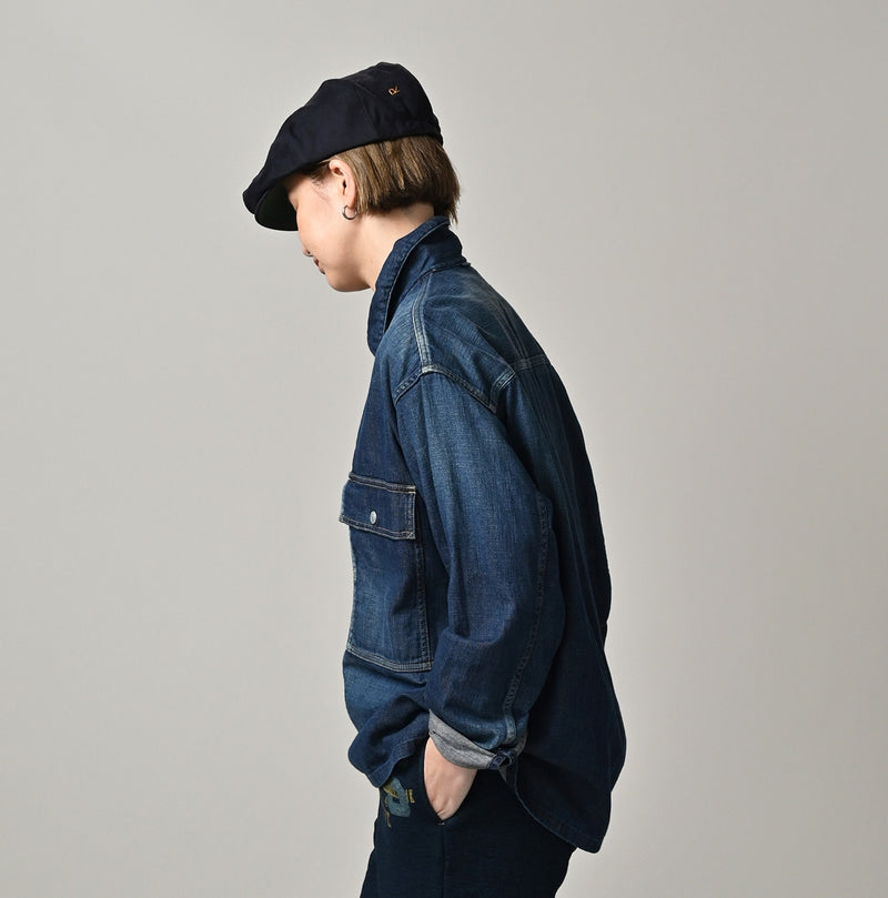 45R 45 Petit Denim Bush Shirt Distressed - Image 9