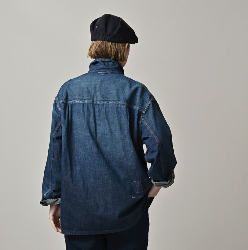 45R 45 Petit Denim Bush Shirt Distressed