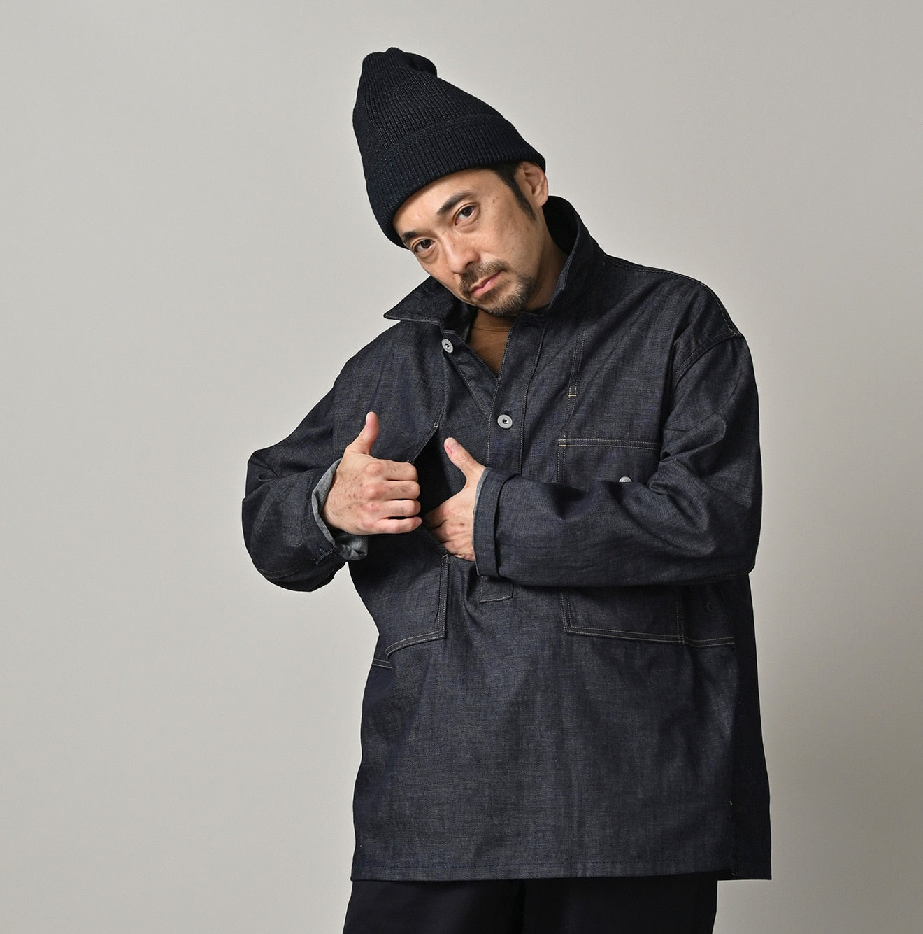 45R 45 Petit Denim Bush Shirt - Image 7