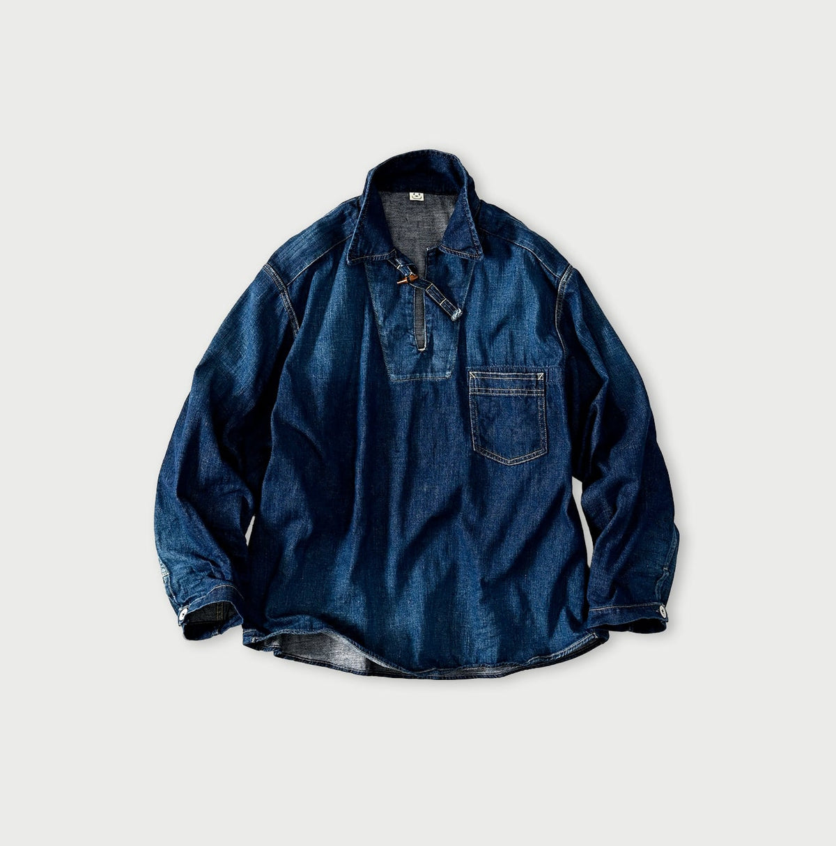 45R 45 Petit Denim Duffer Shirt Distressed