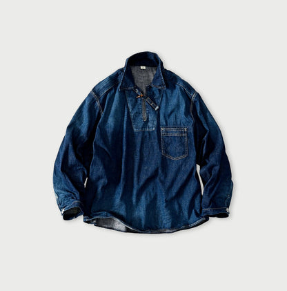 45R 45 Petit Denim Duffer Shirt Distressed