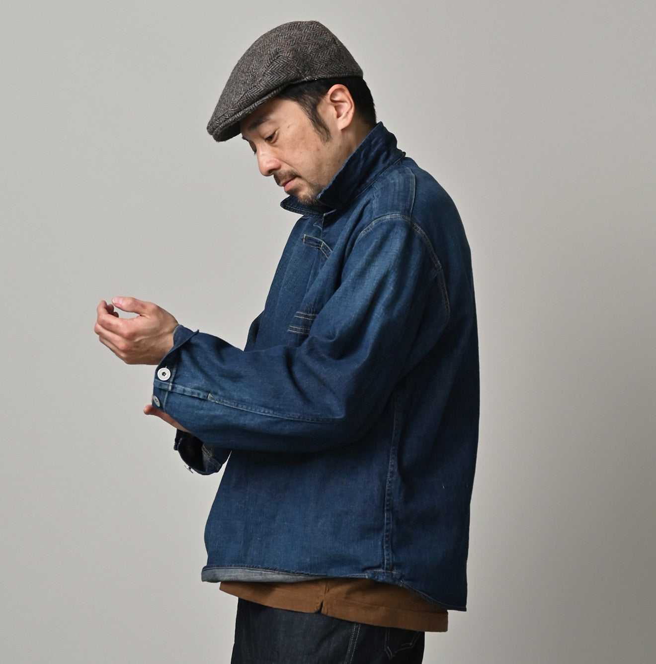 45R 45 Petit Denim Duffer Shirt Distressed