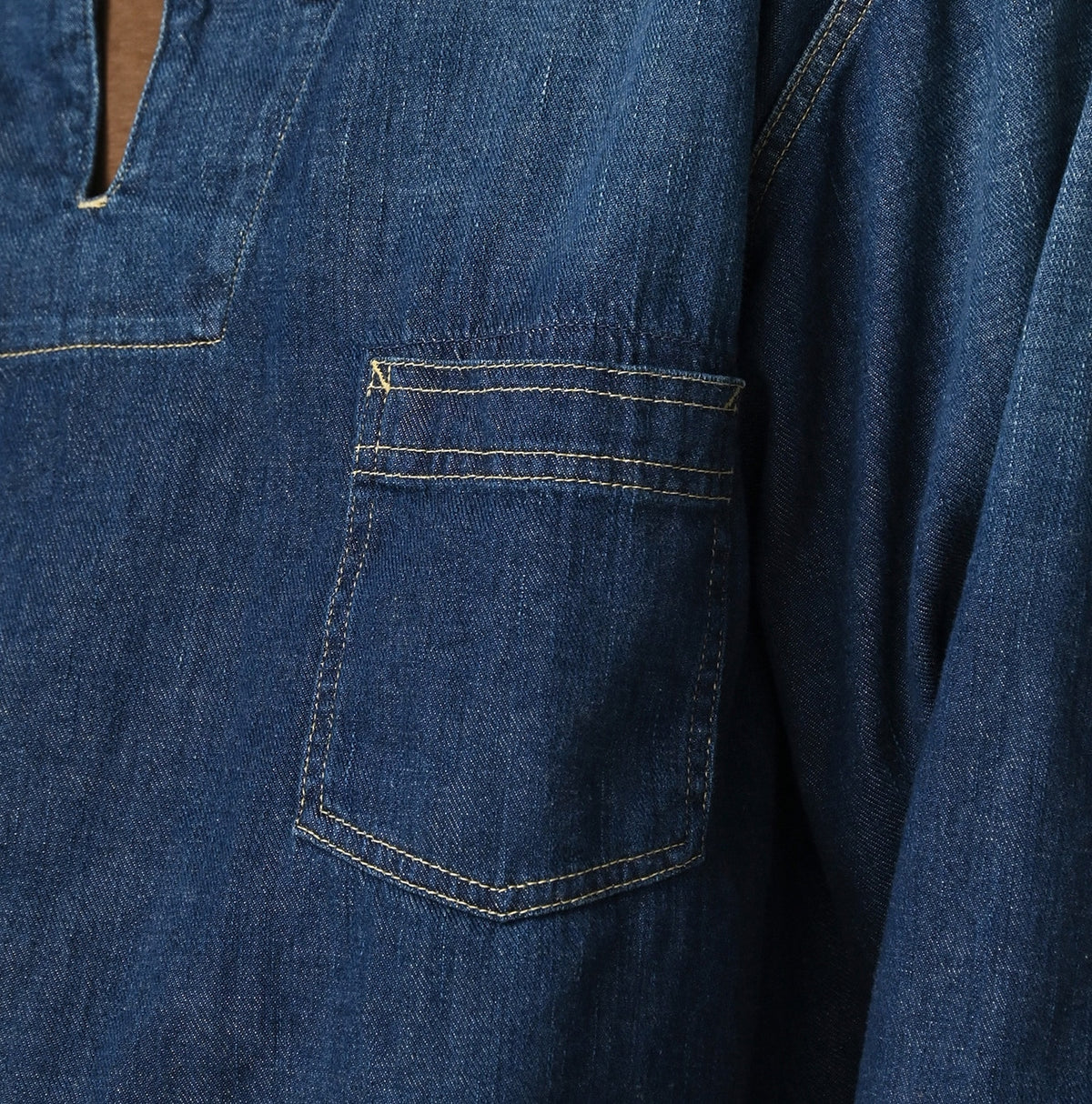 45R 45 Petit Denim Duffer Shirt Distressed