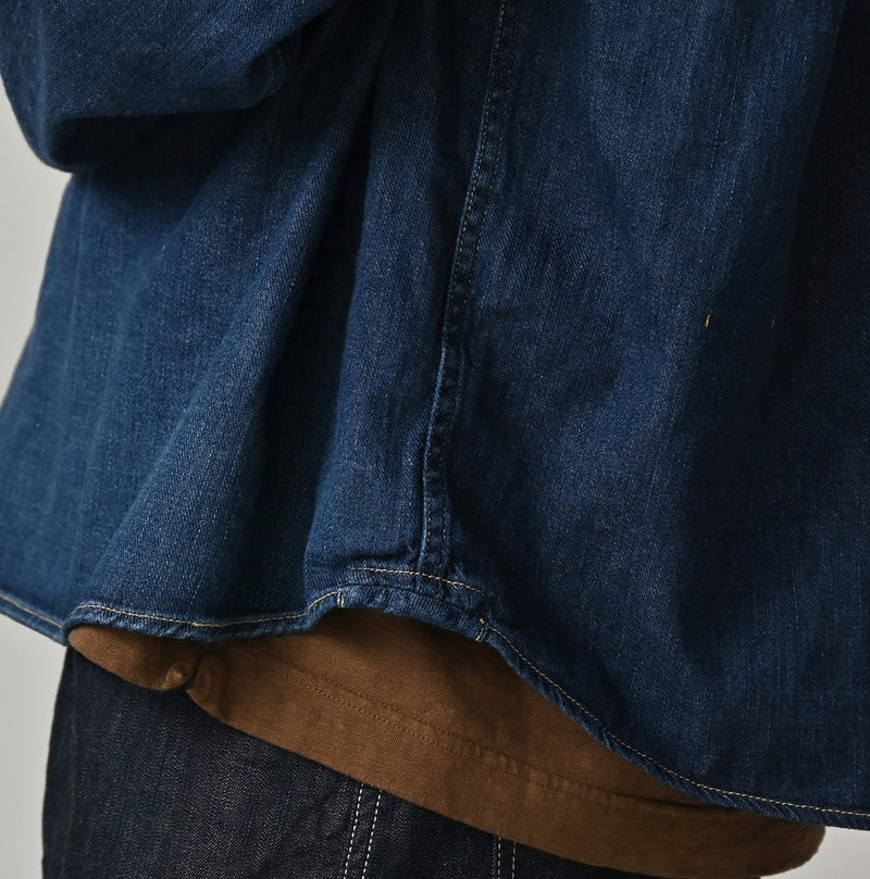 45R 45 Petit Denim Duffer Shirt Distressed