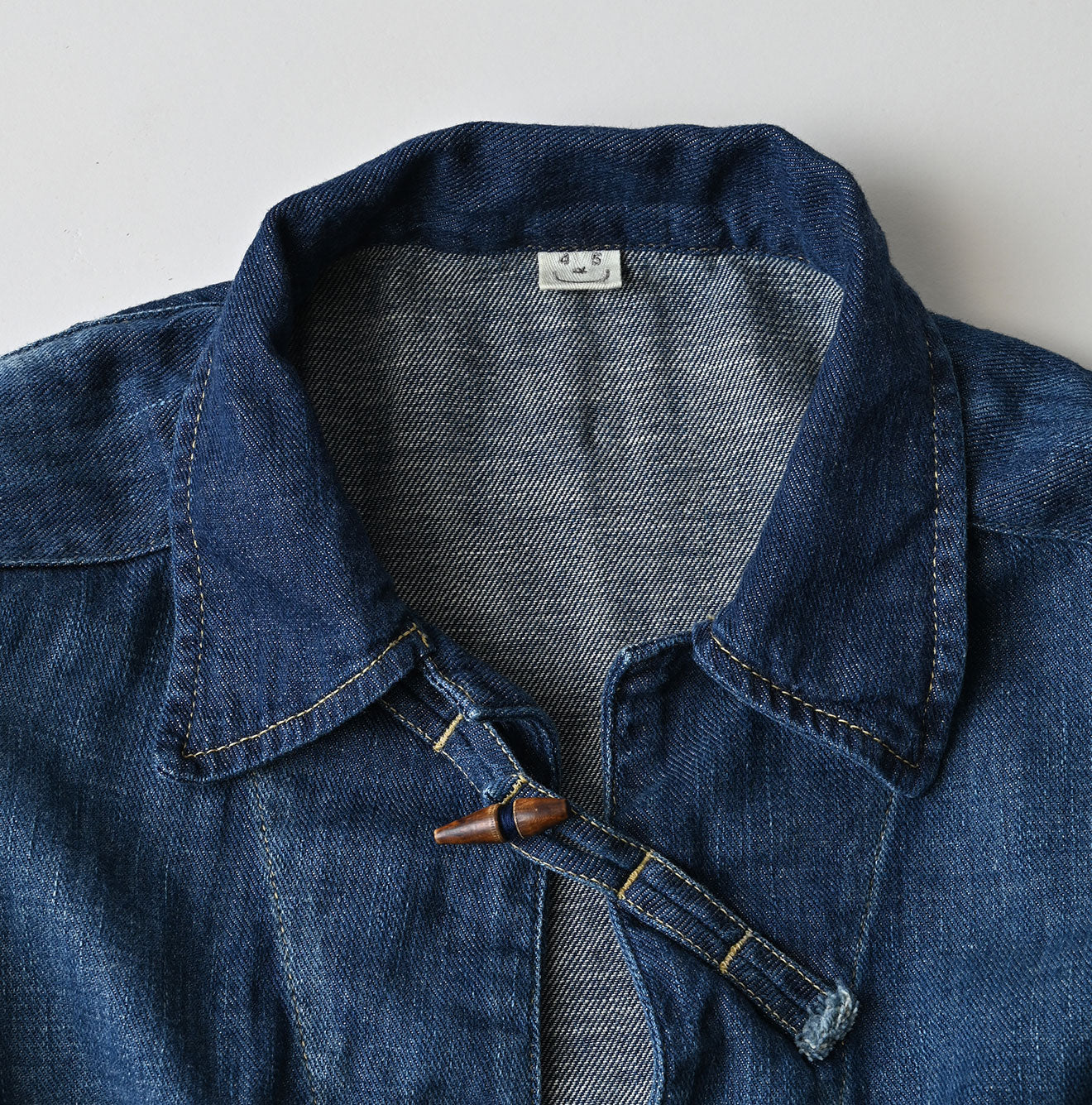 45R 45 Petit Denim Duffer Shirt Distressed