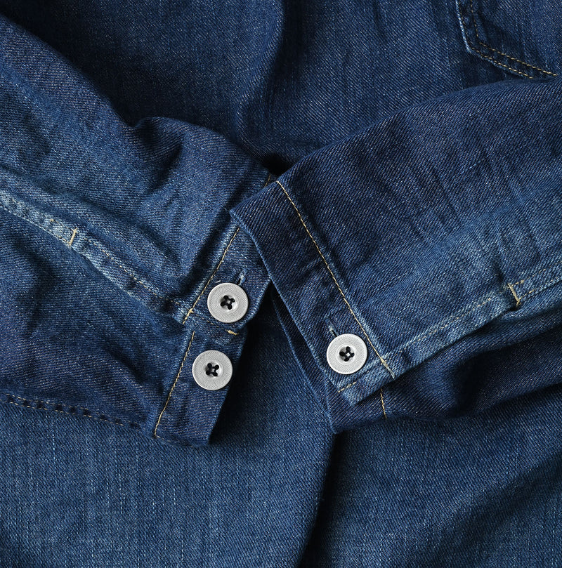 45R 45 Petit Denim Duffer Shirt Distressed