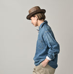 45R 45 Petit Denim Duffer Shirt Distressed