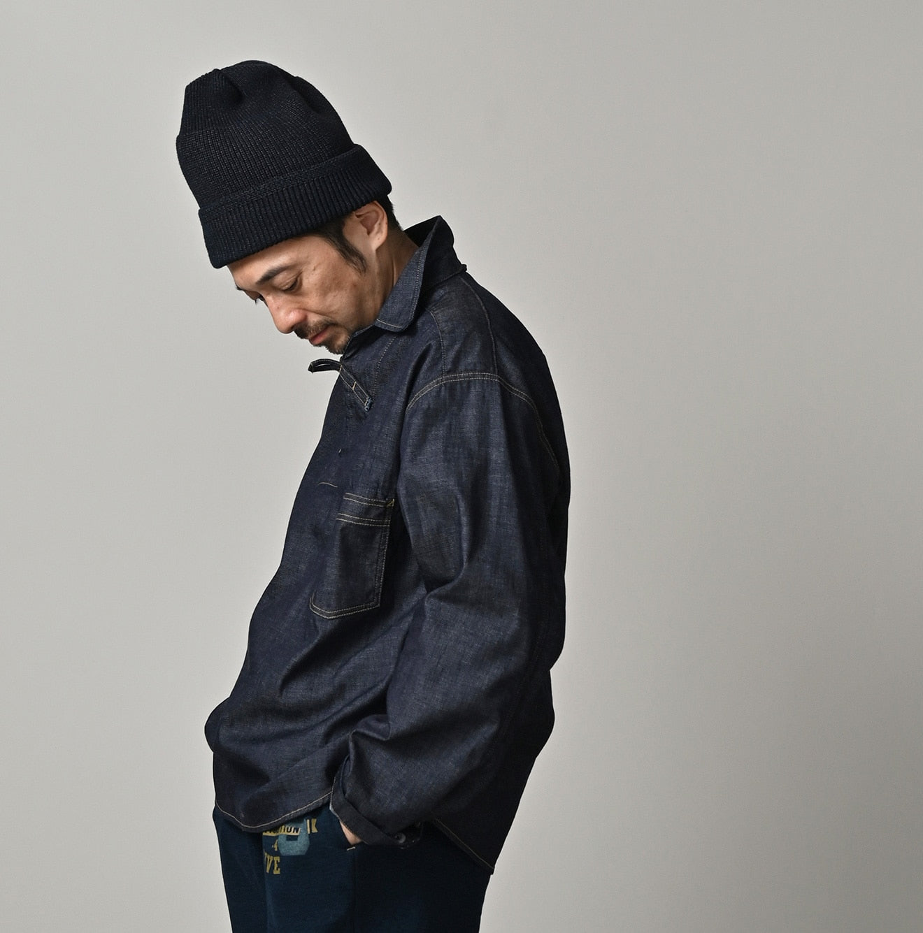 45R 45 Petit Denim Duffer Shirt