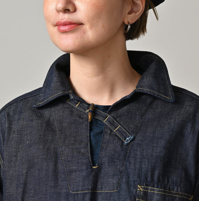 45R 45 Petit Denim Duffer Shirt