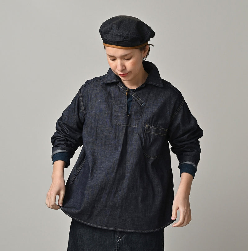 45R 45 Petit Denim Duffer Shirt