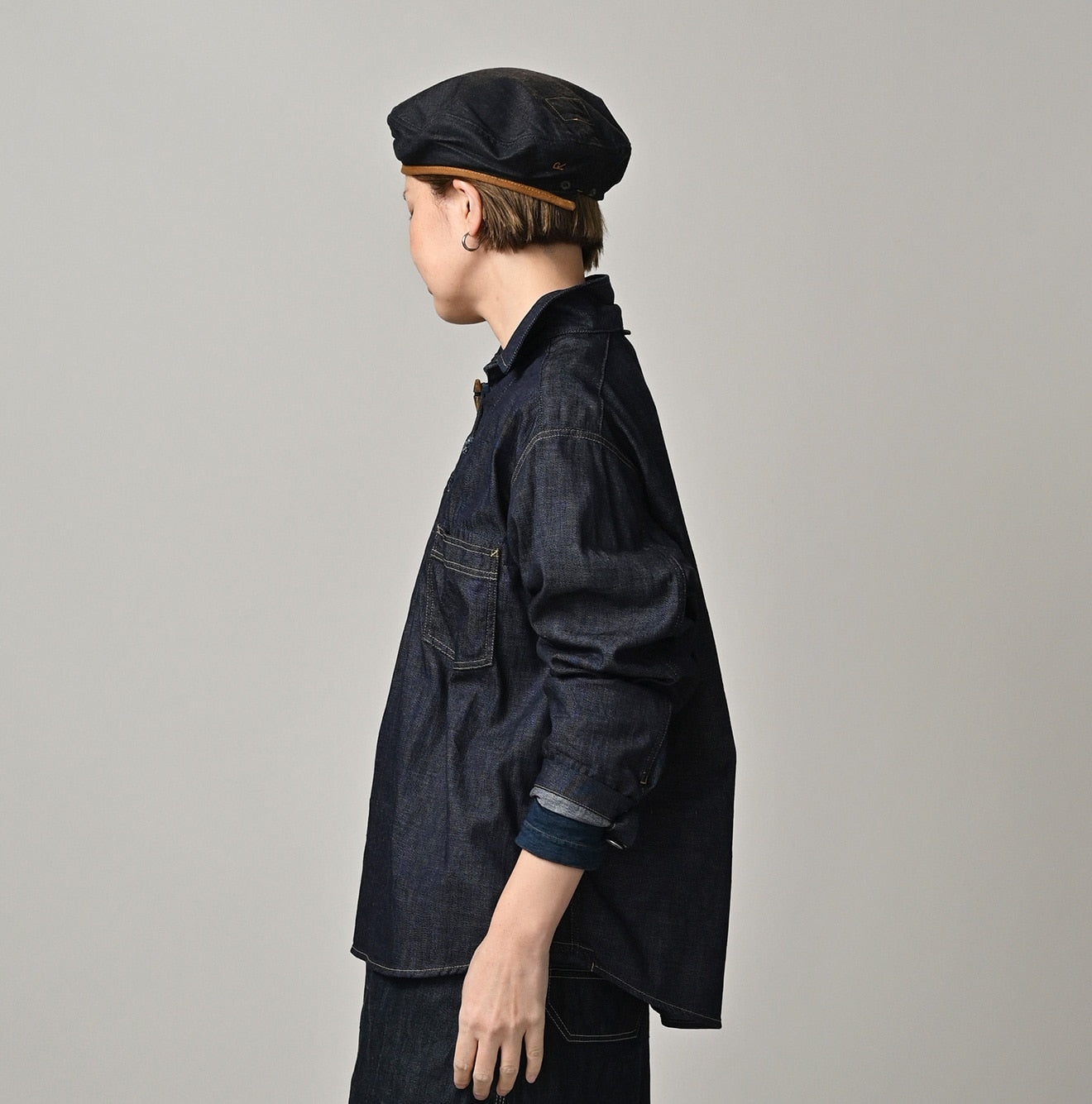 45R 45 Petit Denim Duffer Shirt