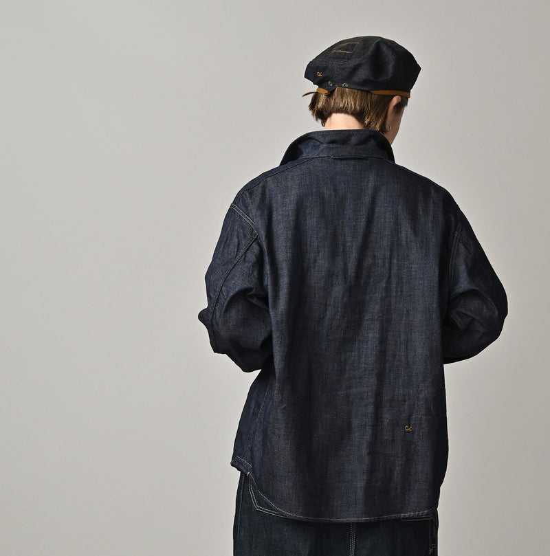 45R 45 Petit Denim Duffer Shirt