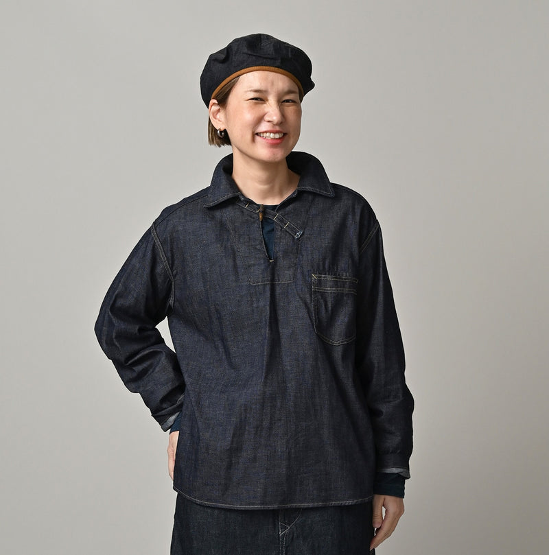 45R 45 Petit Denim Duffer Shirt