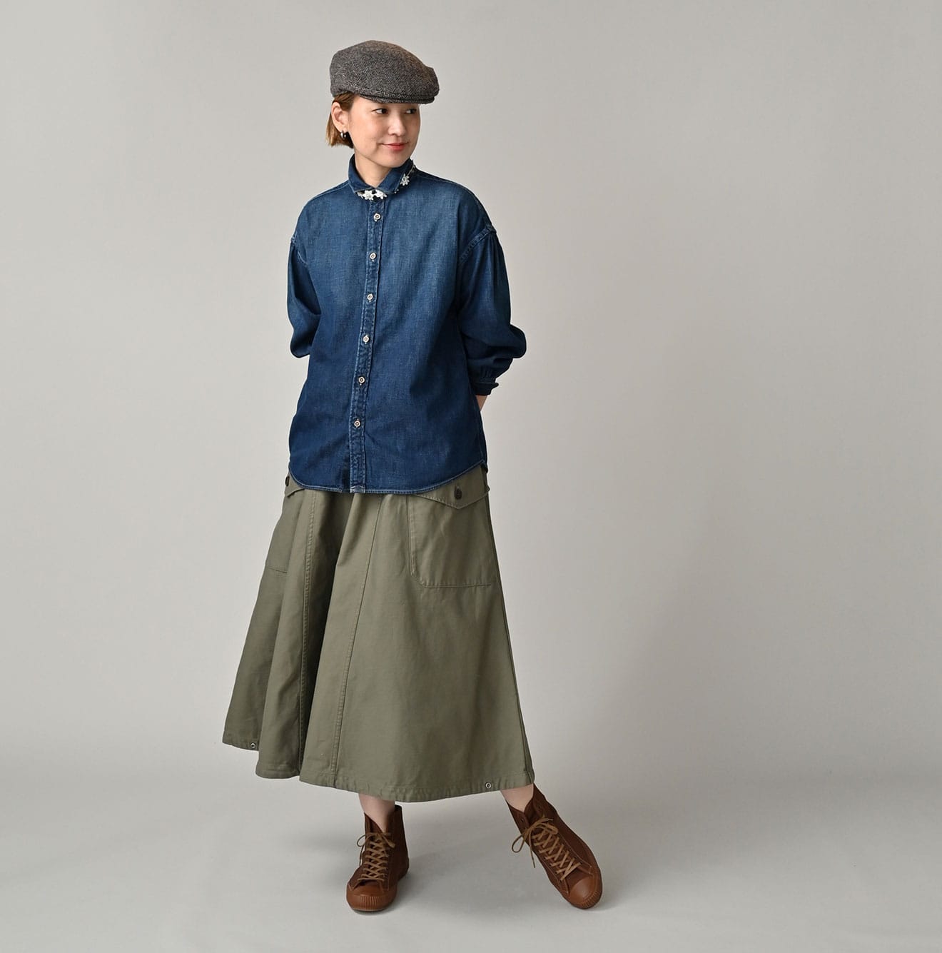 45R 45 Petit Denim Coupe Shirt Distressed