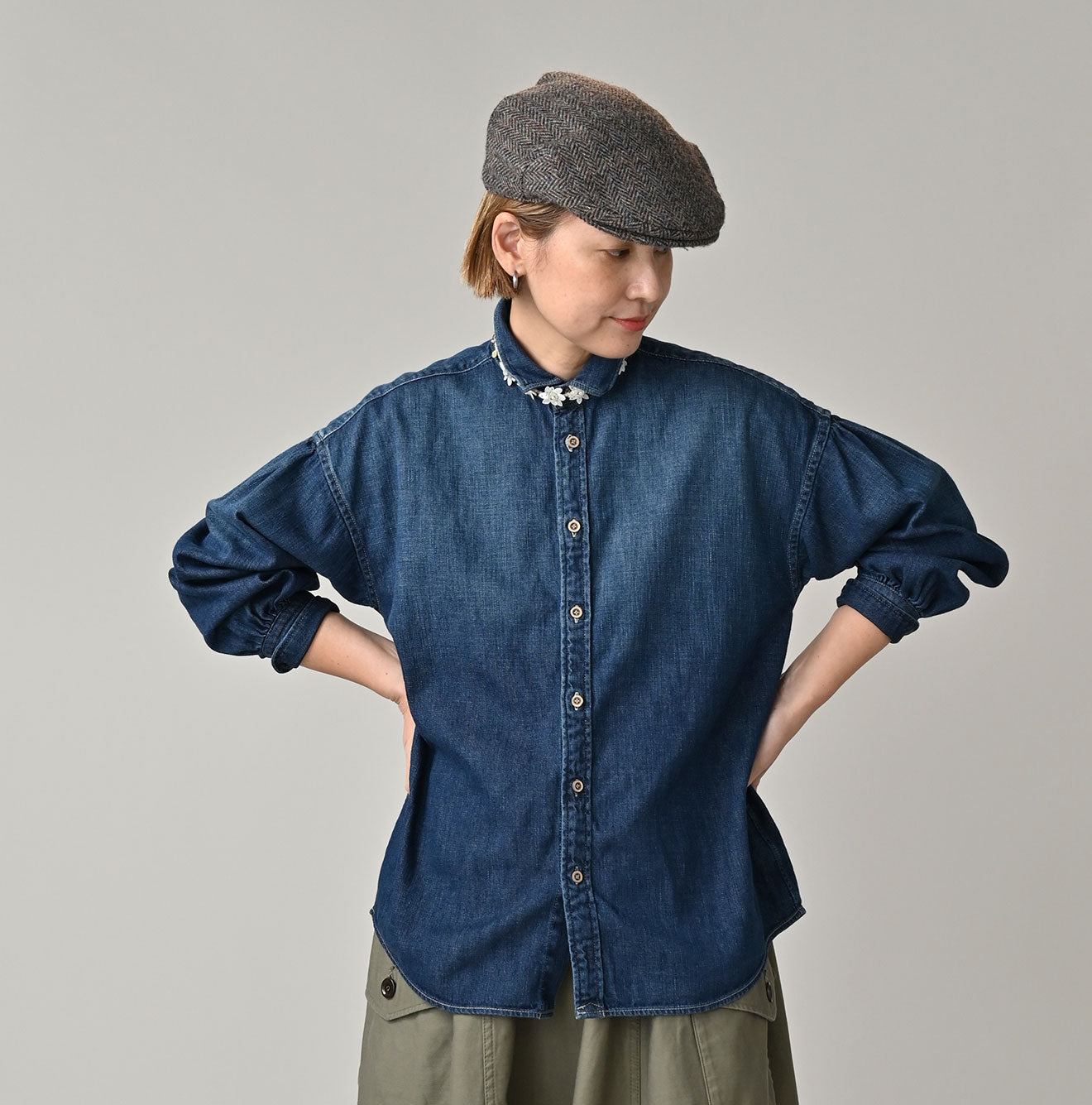 45R 45 Petit Denim Coupe Shirt Distressed