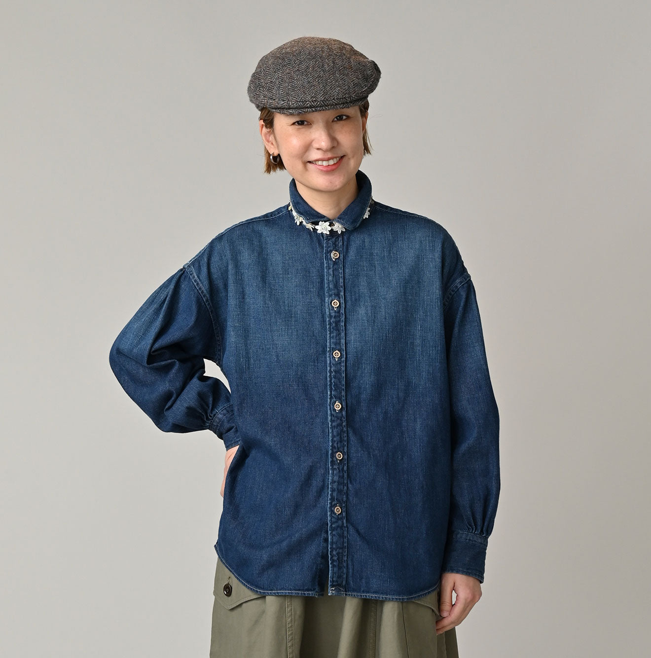 45R 45 Petit Denim Coupe Shirt Distressed