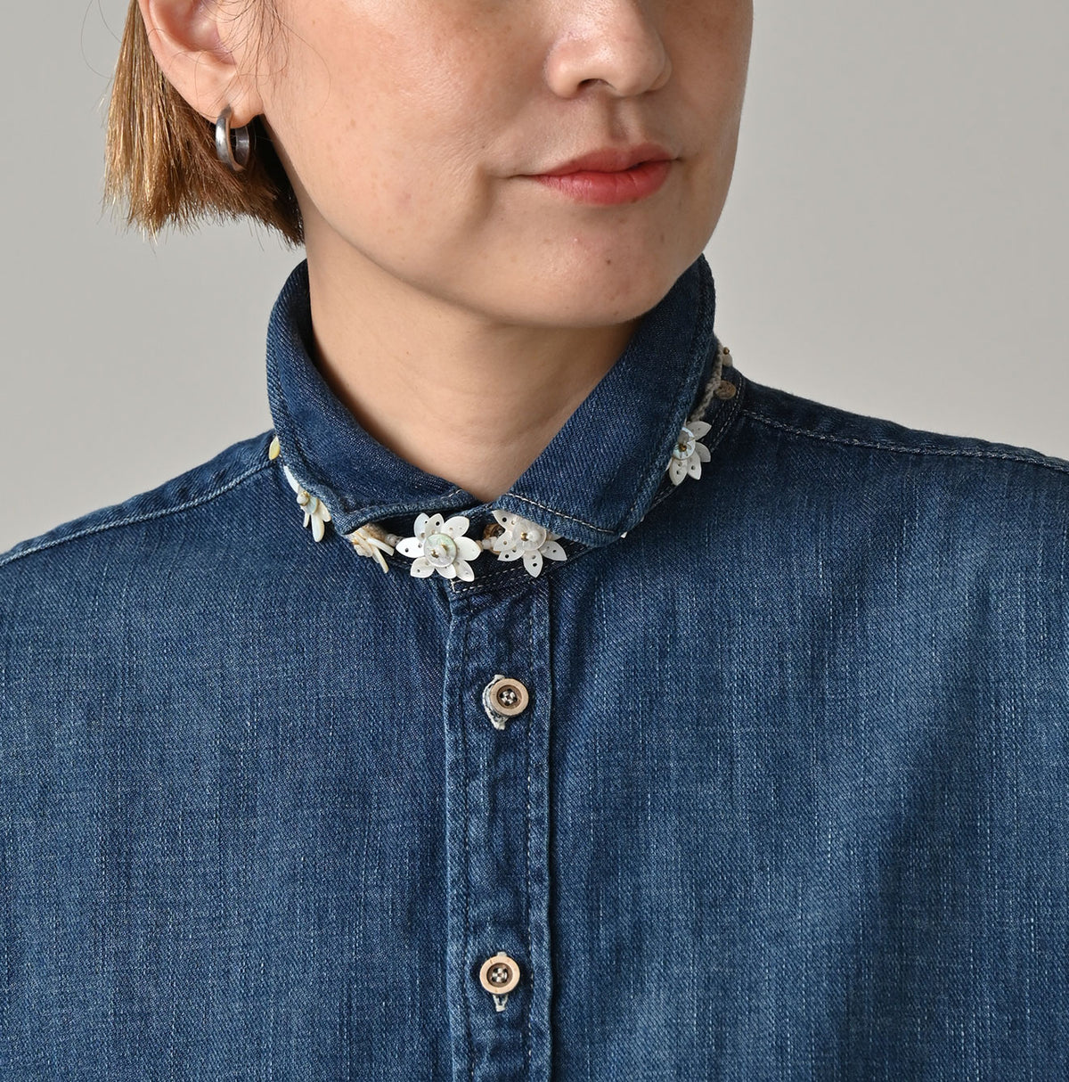 45R 45 Petit Denim Coupe Shirt Distressed