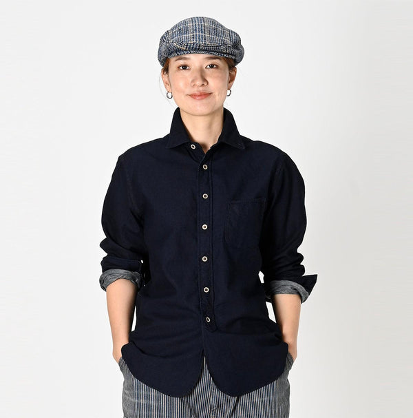 Indigo Double-woven 908 Loafer Shirt - 45R by 45rpm studio