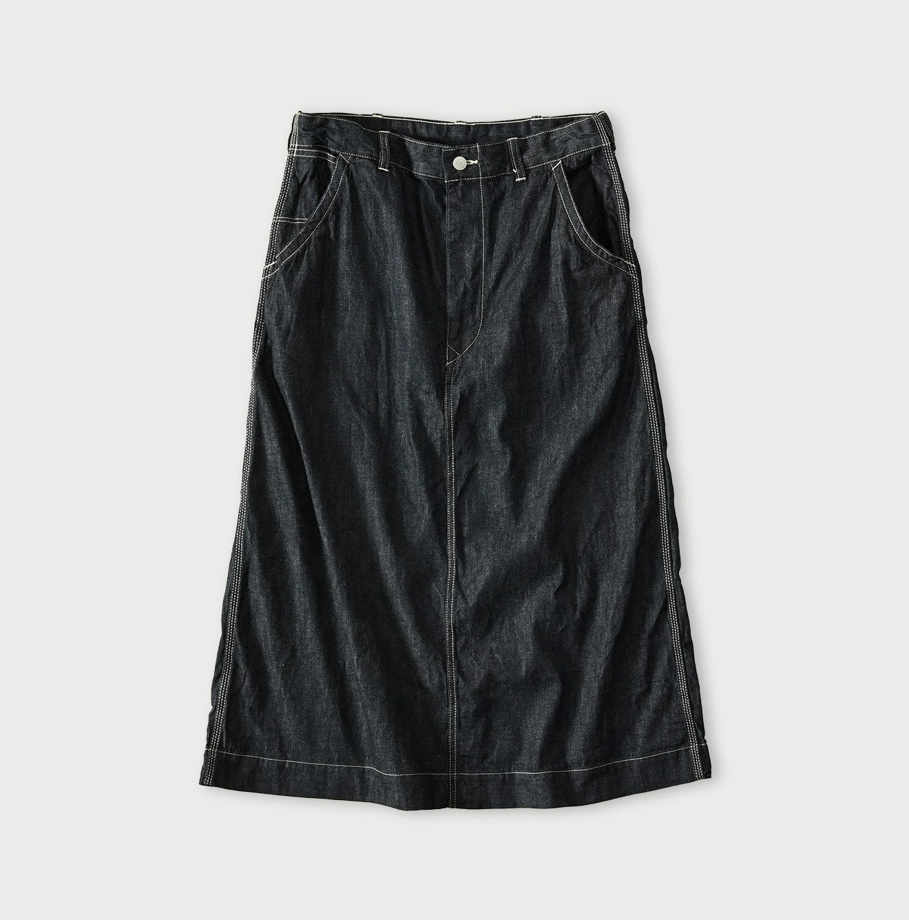 45R Mugihiko Denim Painter Skirt Nou - Image 1