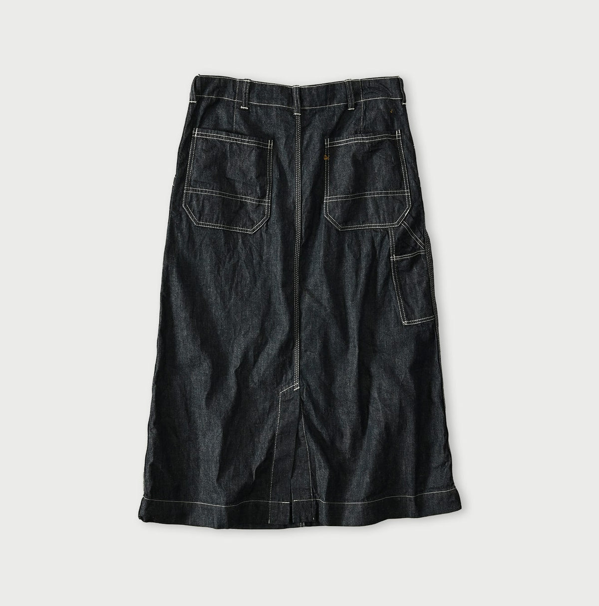 45R Mugihiko Denim Painter Skirt Nou