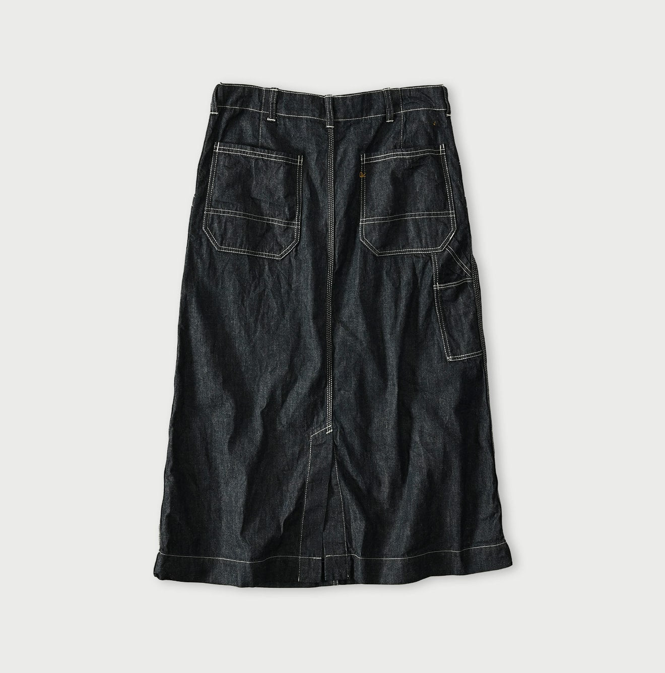 45R Mugihiko Denim Painter Skirt Nou