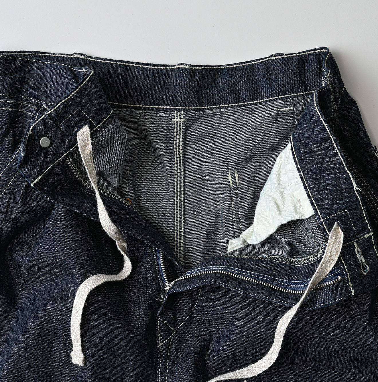 45R Mugihiko Denim Painter Skirt Nou