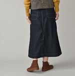 45R Mugihiko Denim Painter Skirt Nou