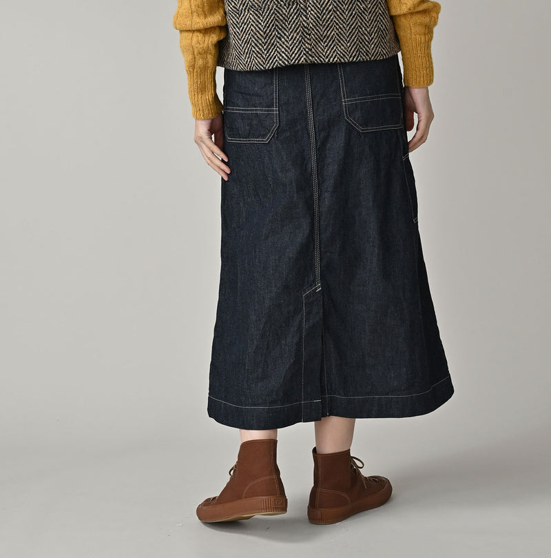 45R Mugihiko Denim Painter Skirt Nou - Image 5