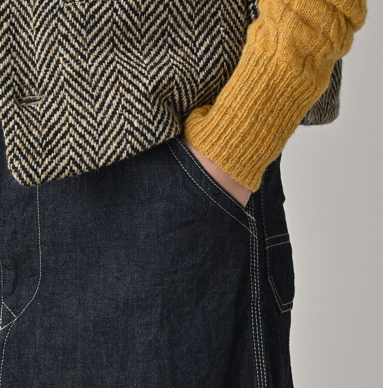 45R Mugihiko Denim Painter Skirt Nou