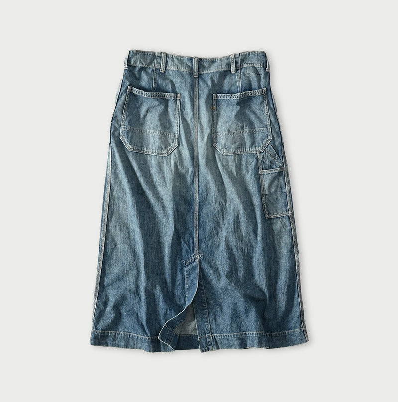 45R Mugihiko Denim Painter Skirt Tan