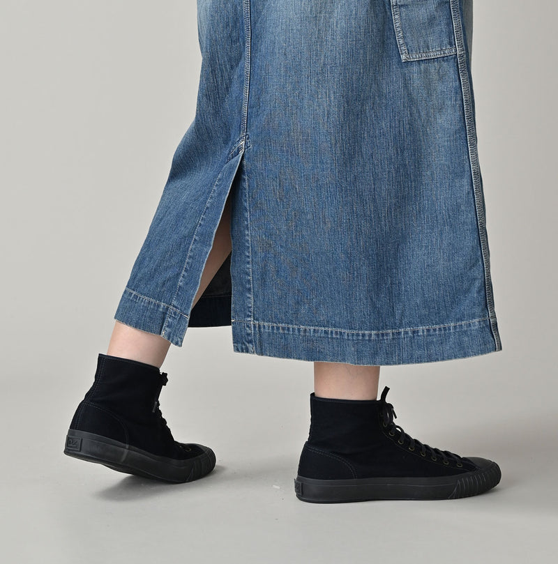 45R Mugihiko Denim Painter Skirt Tan - Image 11