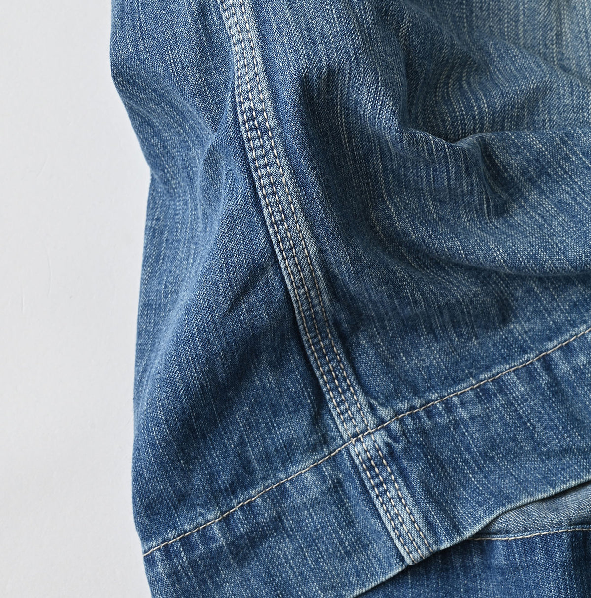 45R Mugihiko Denim Painter Skirt Tan