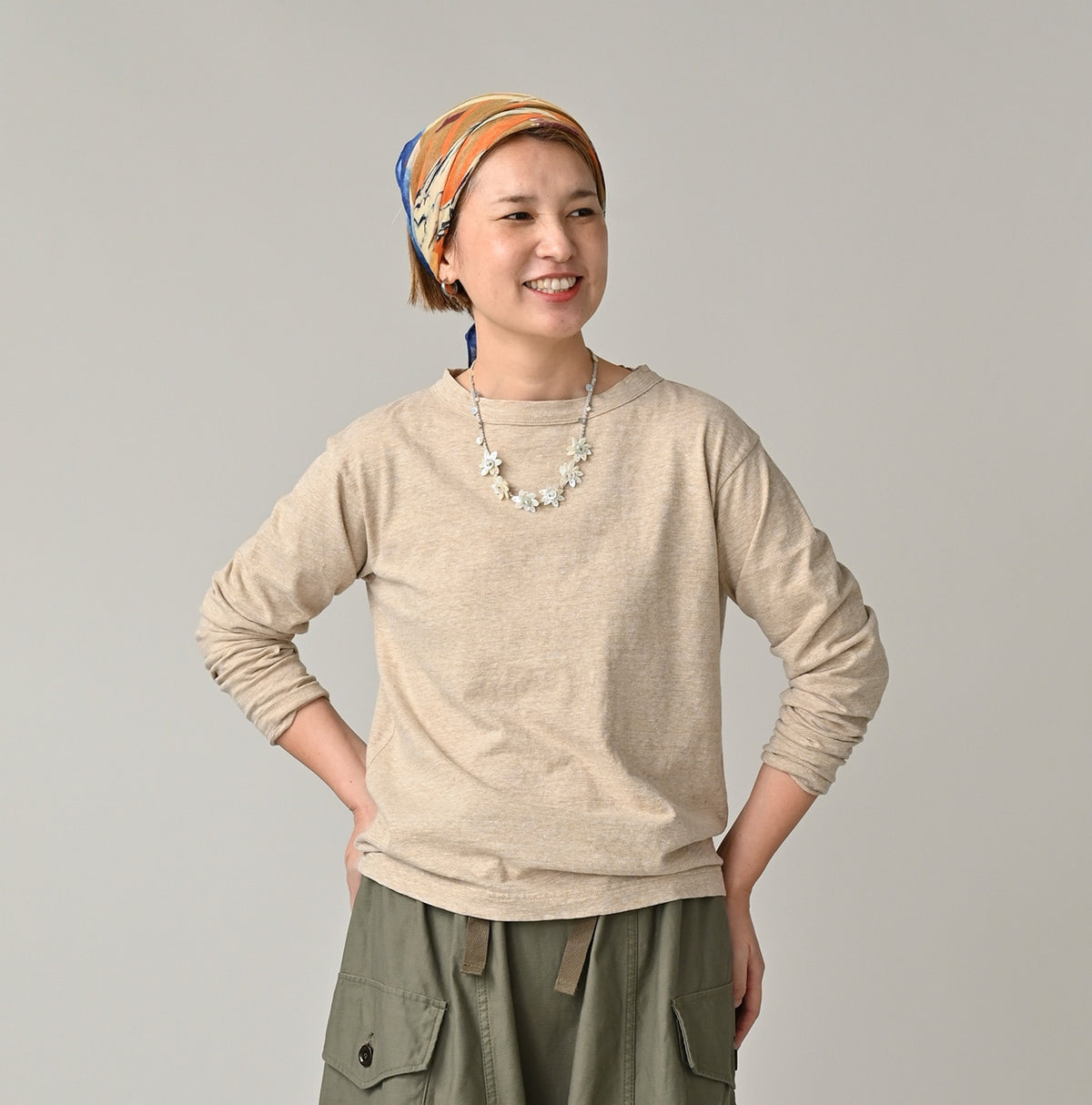 45R 45 Star 908 Long Sleeve T-shirt (Top-dyed)